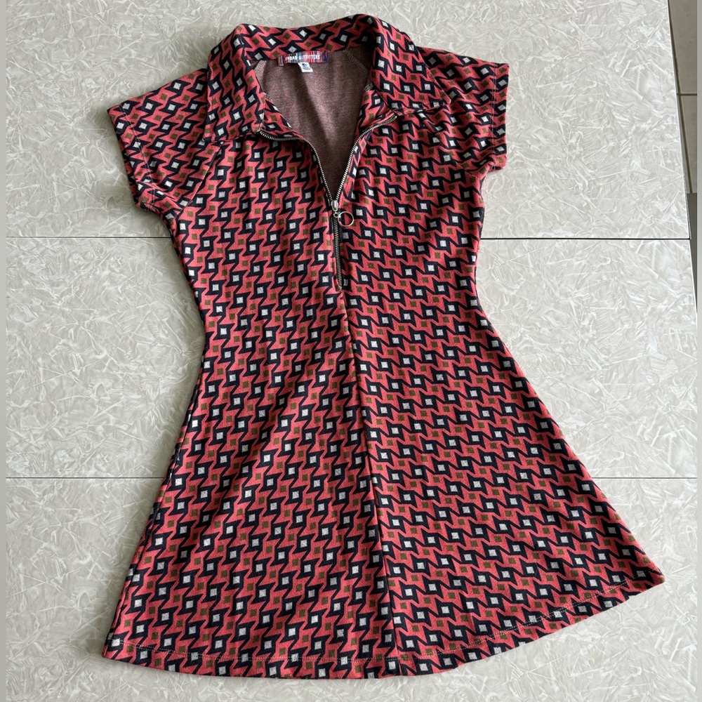 urban outfitters arla zip-up mini dress